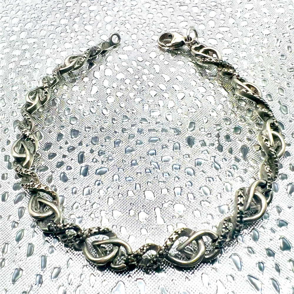 Sterling Black and White Diamond Bracelet